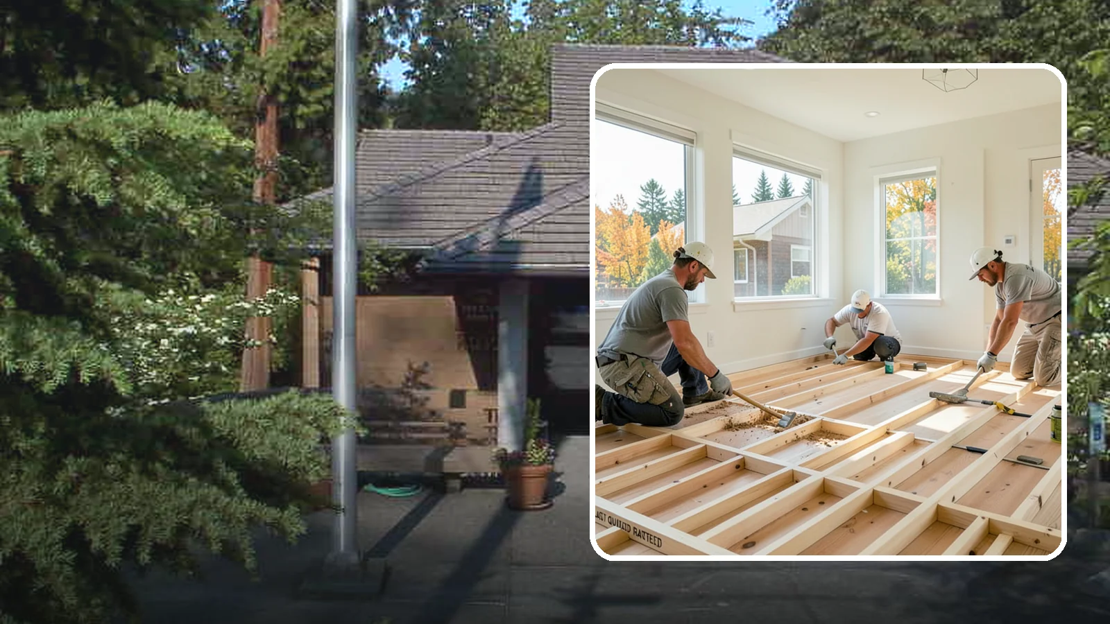 Floor Framing in Yarrow Point, King County, WA - We frame flat, quiet, load-rated floor systems sized for the spans and moisture conditions of Western Washington homes.