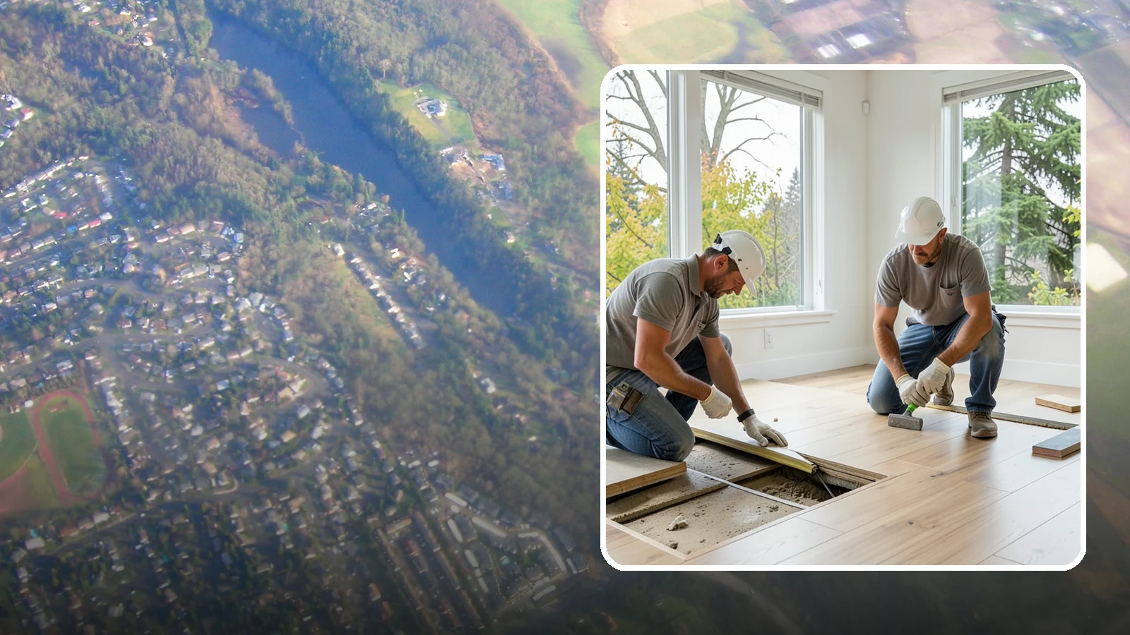 Floor Leveling in Algona, King County, WA - Precision floor leveling that corrects dips, slopes, and uneven subfloors before new flooring goes down.