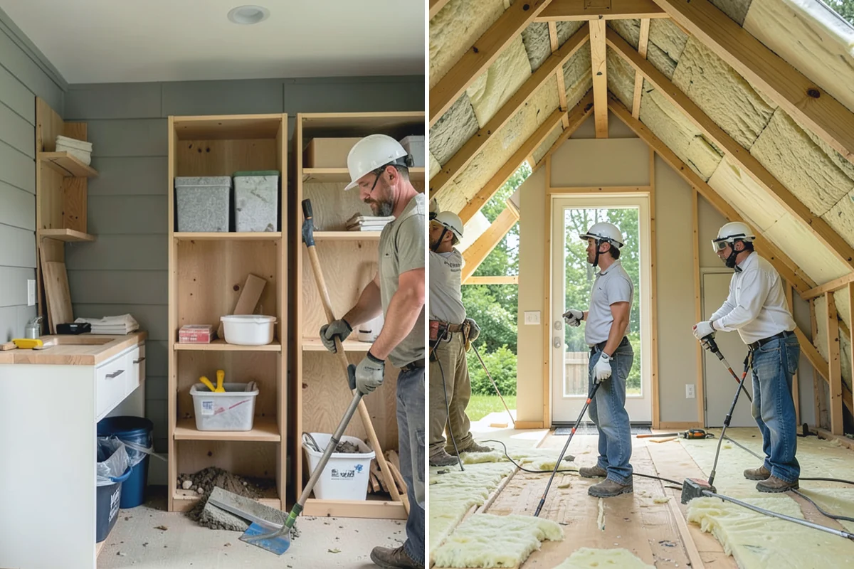 Floor Leveling in Buckley, Pierce County, WA - Survey the subfloor for high and low spots