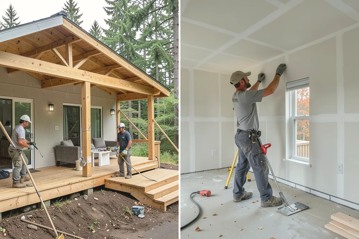 Floor Leveling in Edgewood, Pierce County, WA - Survey the subfloor for high and low spots