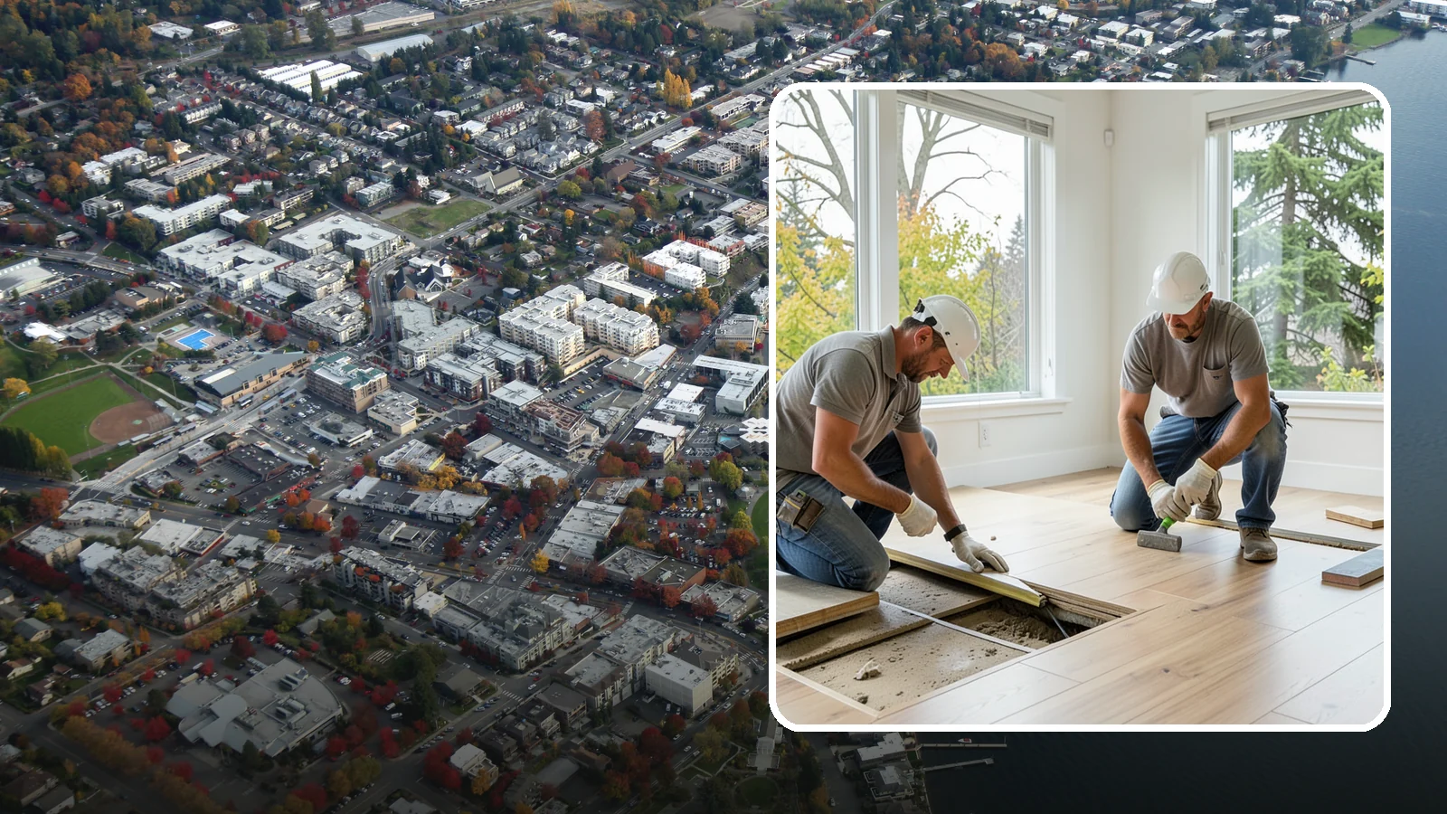 Floor Leveling in Kirkland, King County, WA - Precision floor leveling that corrects dips, slopes, and uneven subfloors before new flooring goes down.
