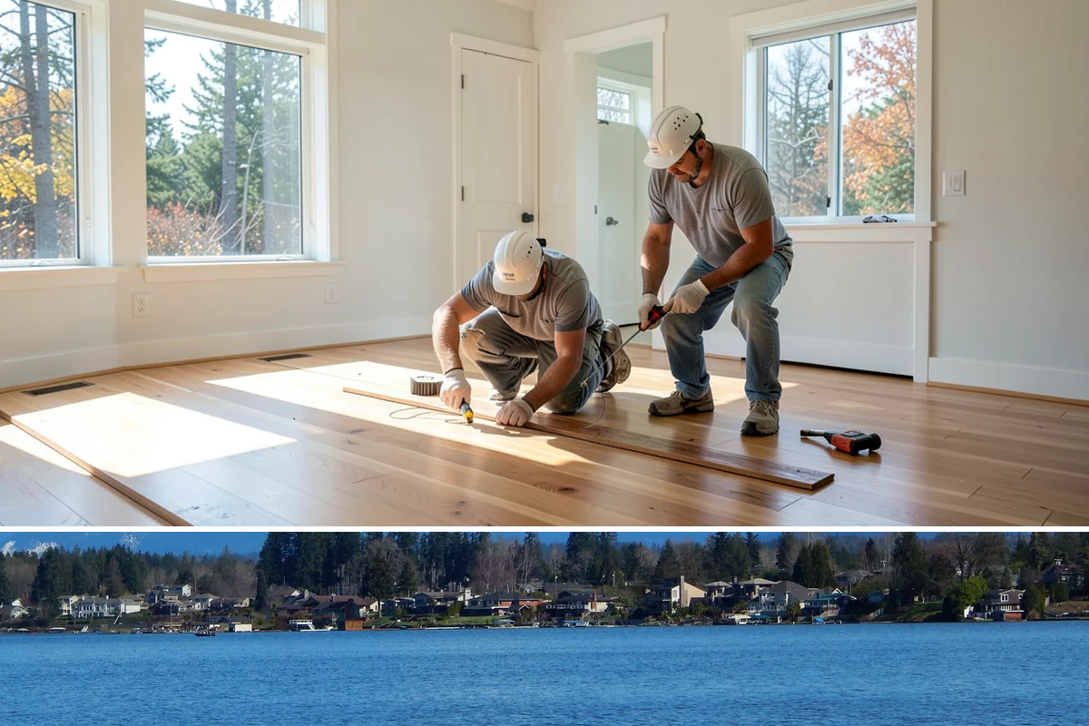 Floor Leveling in Lake Stevens, Snohomish County, WA - Floor leveling is an indoor task suited to any season, with drier months slightly shortening compound cure times.