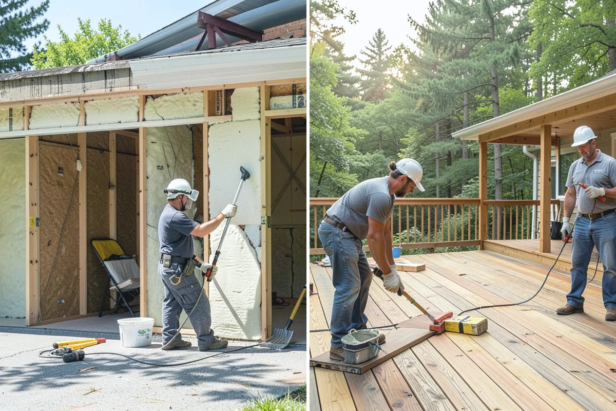 Floor Leveling in Marysville, Snohomish County, WA - Survey the subfloor for high and low spots