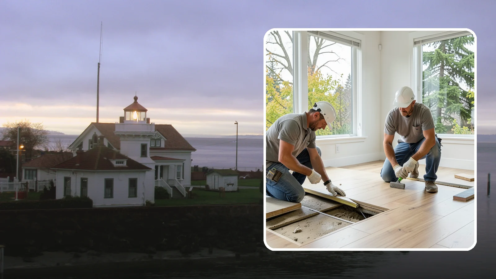 Floor Leveling in Mukilteo, Snohomish County, WA - Precision floor leveling that corrects dips, slopes, and uneven subfloors before new flooring goes down.