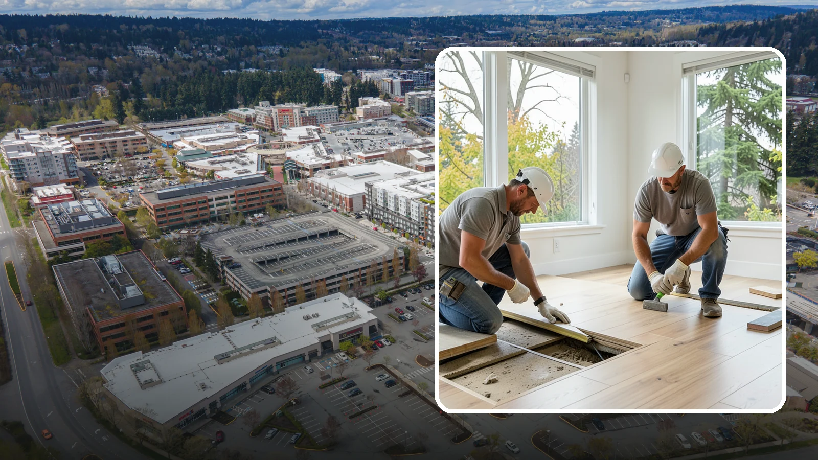 Floor Leveling in Redmond, King County, WA - Precision floor leveling that corrects dips, slopes, and uneven subfloors before new flooring goes down.