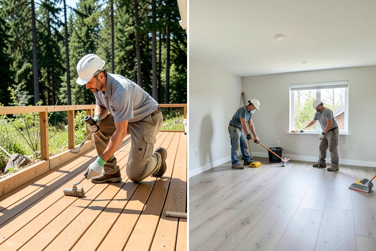 Floor Leveling in SeaTac, King County, WA - Survey the subfloor for high and low spots