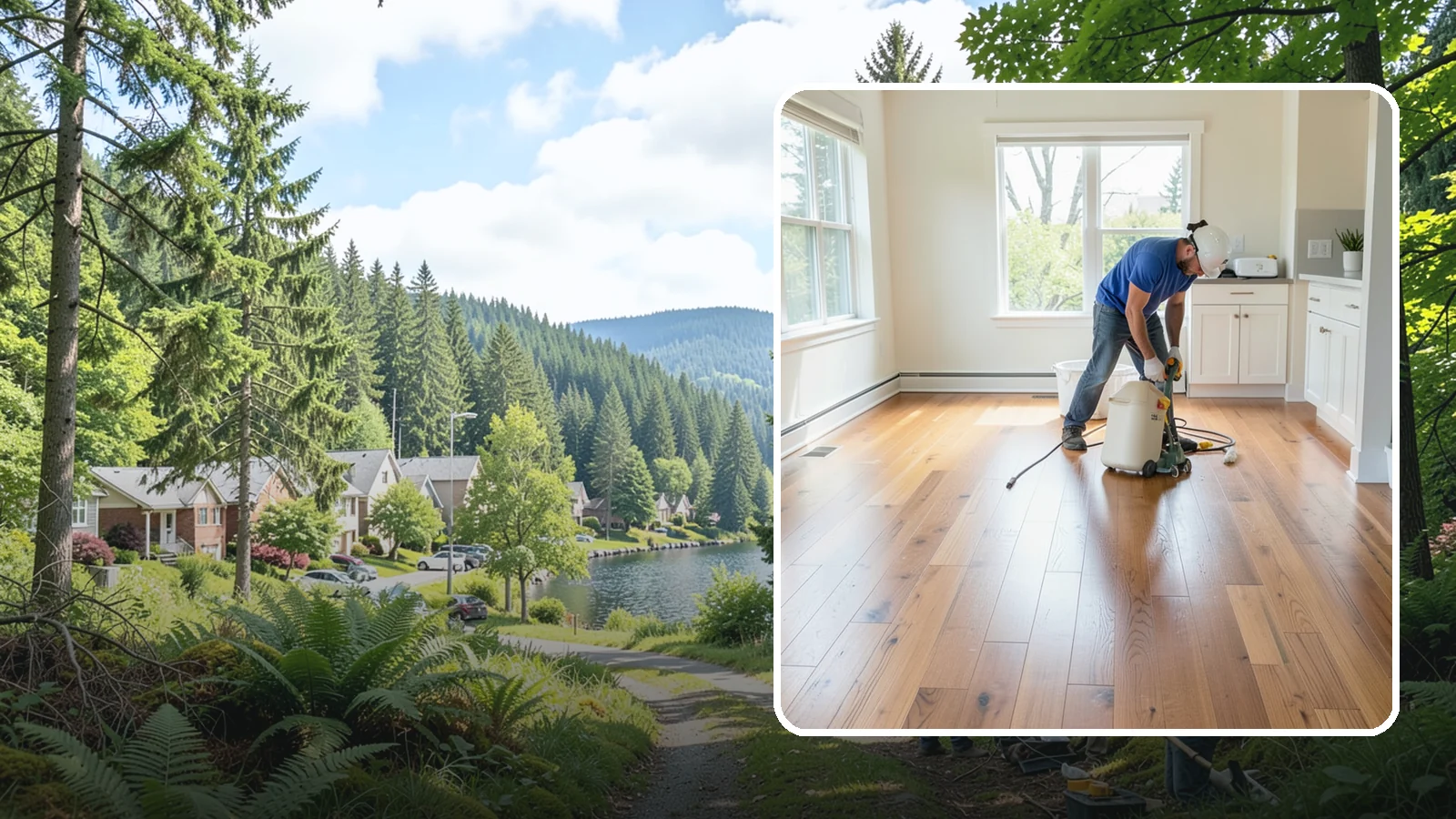 Floor Refinishing in Lake Forest Park, King County, WA - Floor refinishing that revives dull, worn surfaces and restores their original luster without replacement.