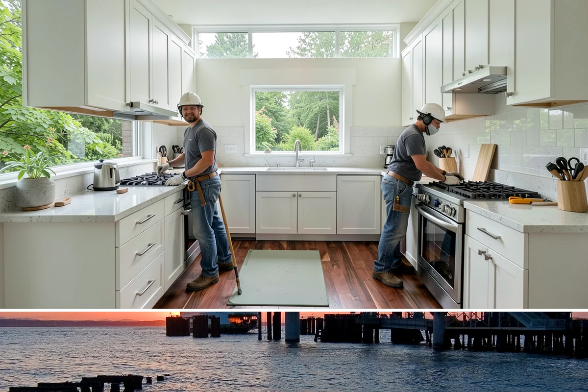 Floor Repair in Edmonds, Snohomish County, WA - Floor repairs can be scheduled any time, though addressing moisture-related damage promptly matters most during the rainy season.