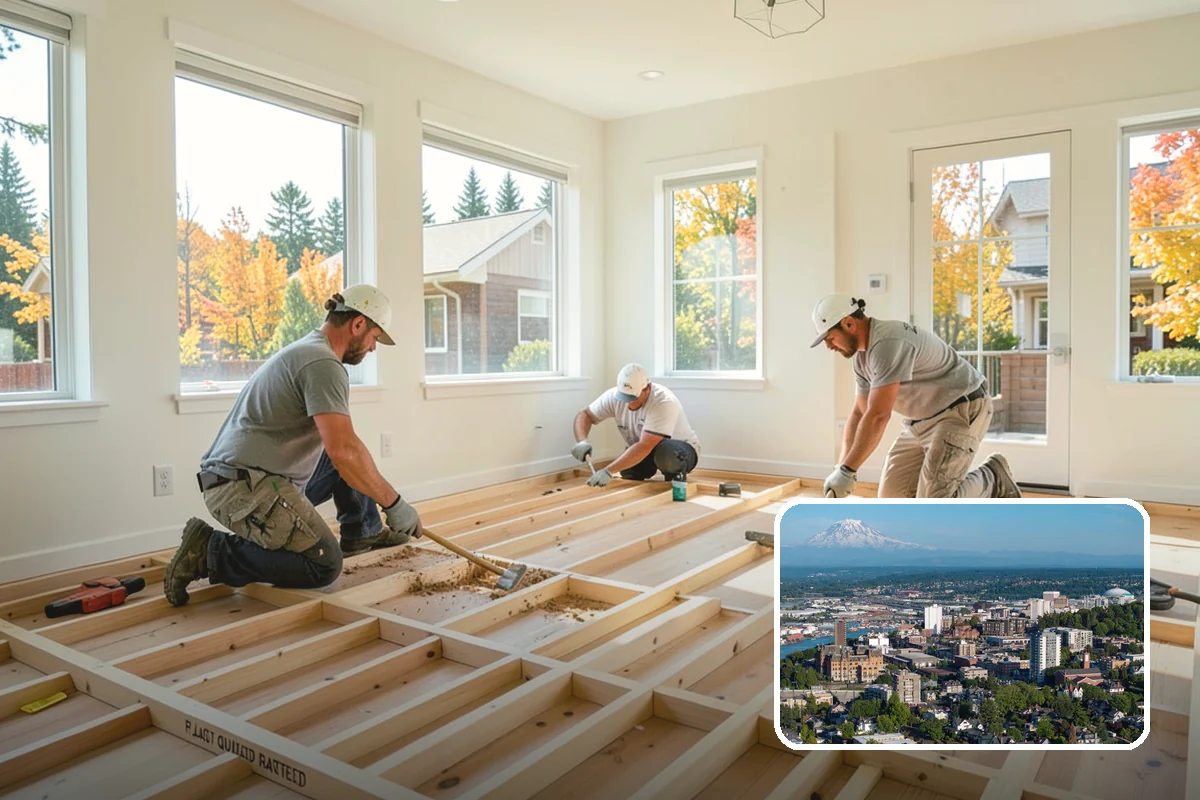 Floor Repair in Tacoma, Pierce County, WA - Saves the cost of full replacement