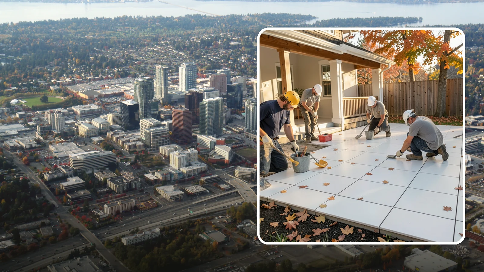 Floor Tile Installation in Bellevue, King County, WA - Durable tile flooring installed over a properly prepped, crack-resistant base.