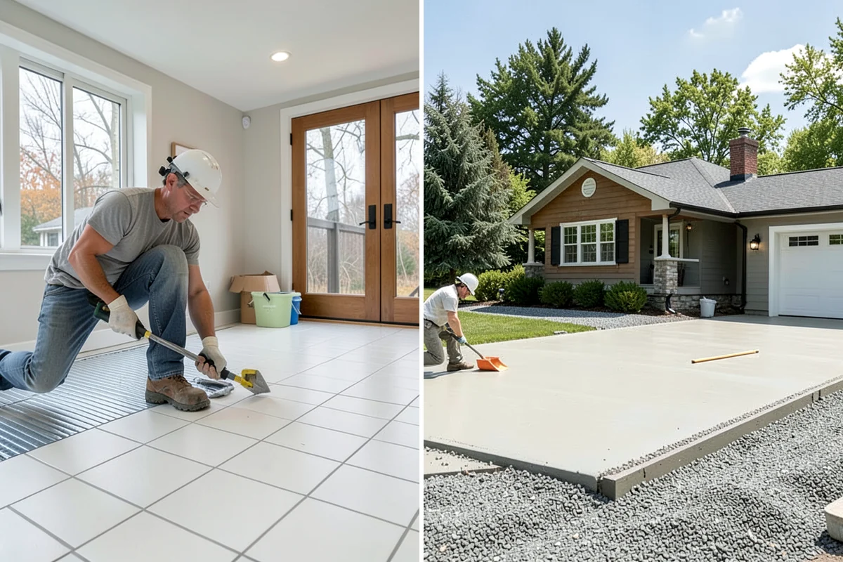Floor Tile Installation in Everett, Snohomish County, WA - Inspect and reinforce the subfloor for stiffness