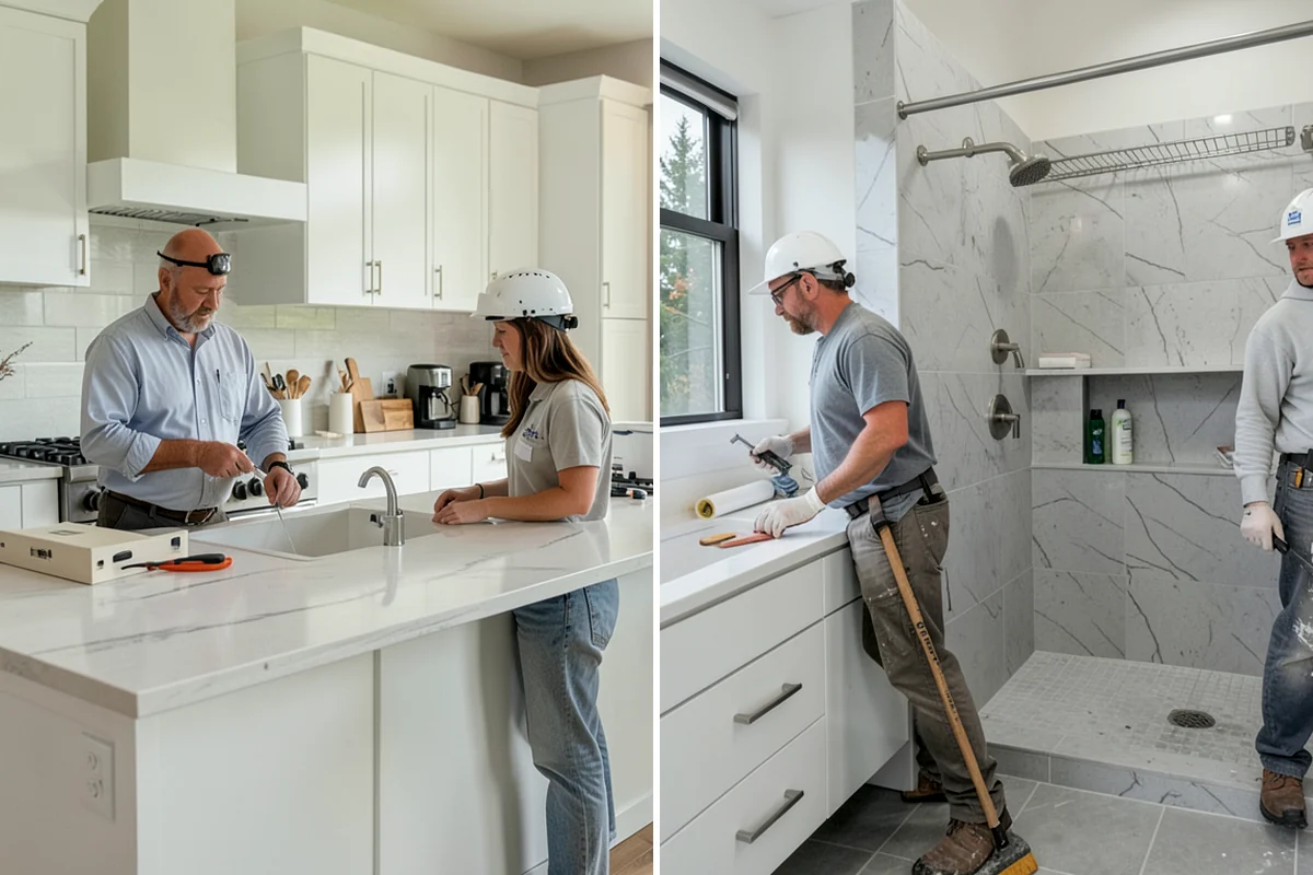 Floor Tile Installation in Gig Harbor, Pierce County, WA - Inspect and reinforce the subfloor for stiffness