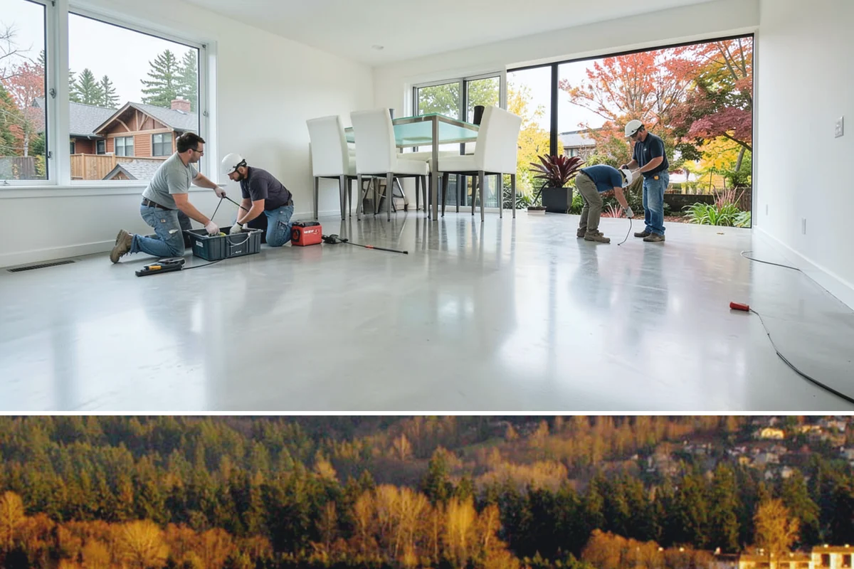 Floor Tile Installation in Kenmore, King County, WA - Floor tiling proceeds on schedule regardless of weather, though many homeowners book it in fall ahead of holiday gatherings.