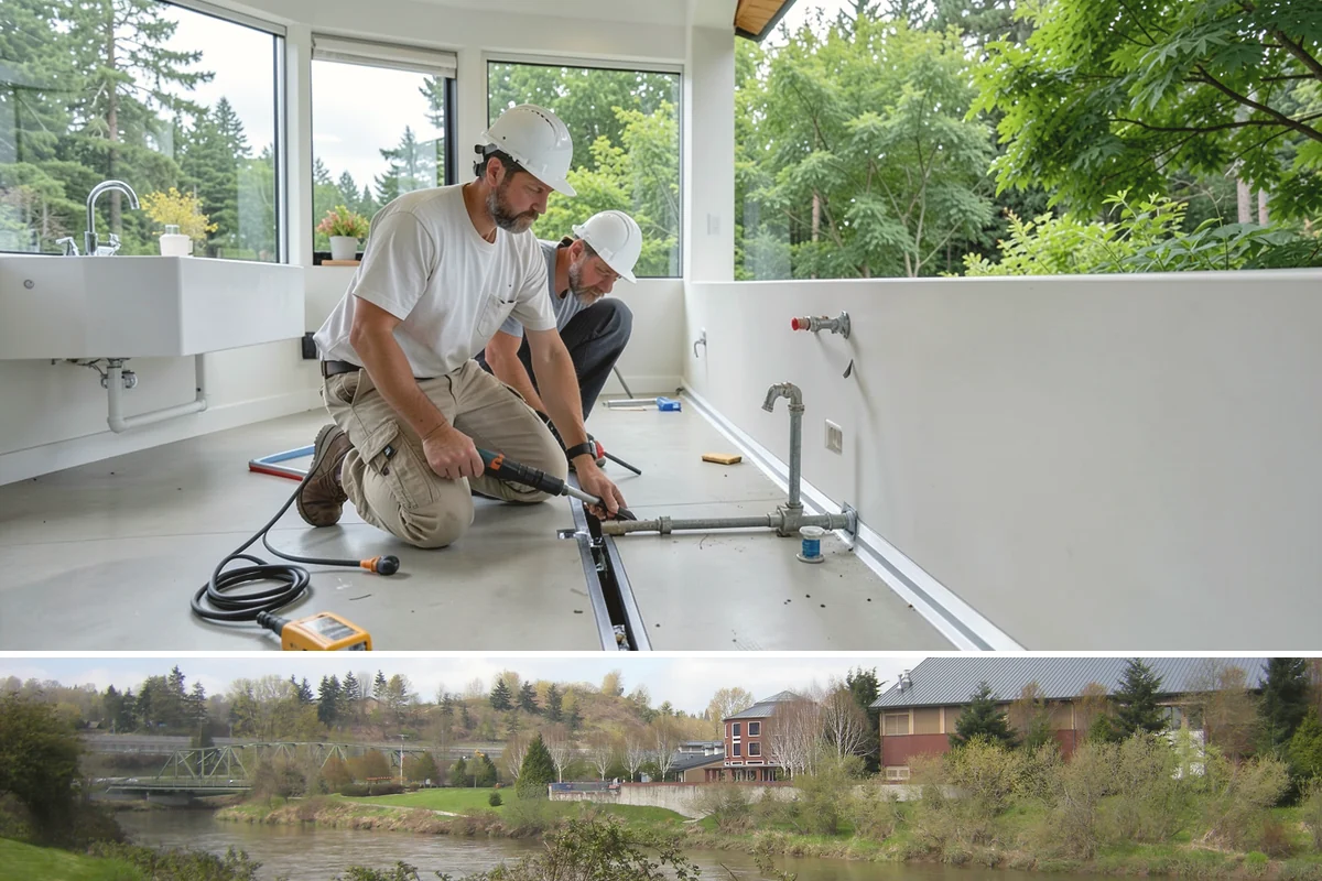 Floor Tile Installation in Tukwila, King County, WA - Floor tiling proceeds on schedule regardless of weather, though many homeowners book it in fall ahead of holiday gatherings.