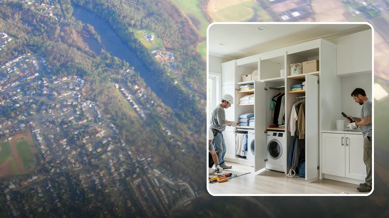 Folding Station Construction in Algona, King County, WA - We build custom folding stations that turn laundry chaos into a clean, organized routine.