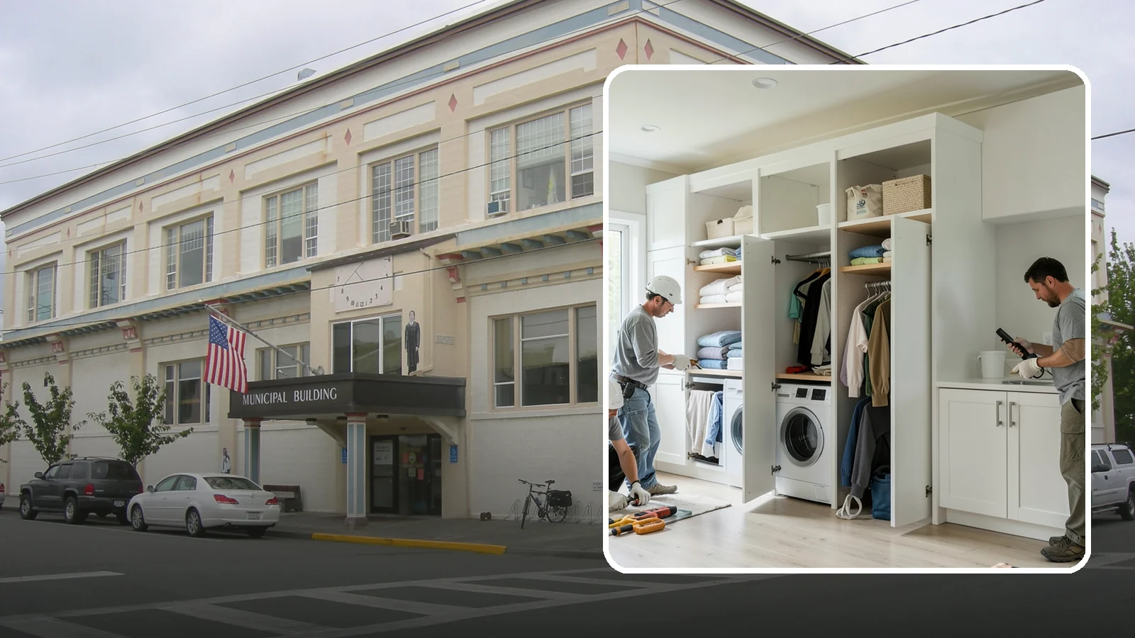 Folding Station Construction in Anacortes, Skagit County, WA - We build custom folding stations that turn laundry chaos into a clean, organized routine.