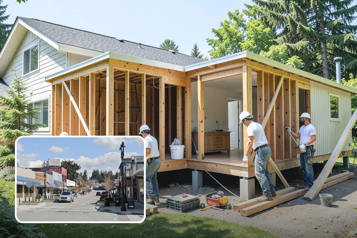 Folding Station Construction in Bothell, King County, WA - A generous, sturdy surface that streamlines folding and sorting