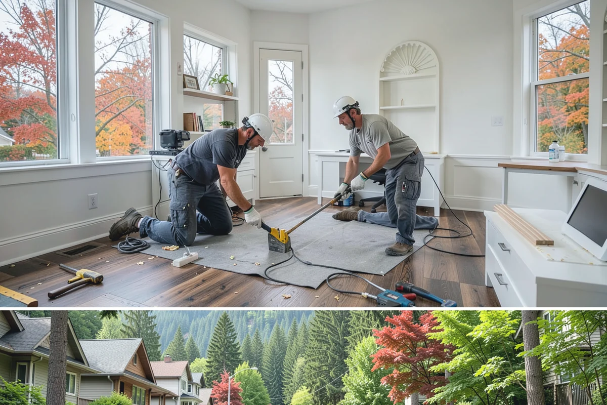 Folding Station Construction in Darrington, Snohomish County, WA - This build fits neatly into an off-season interior project during the rainy PNW winter when outdoor work is on hold.
