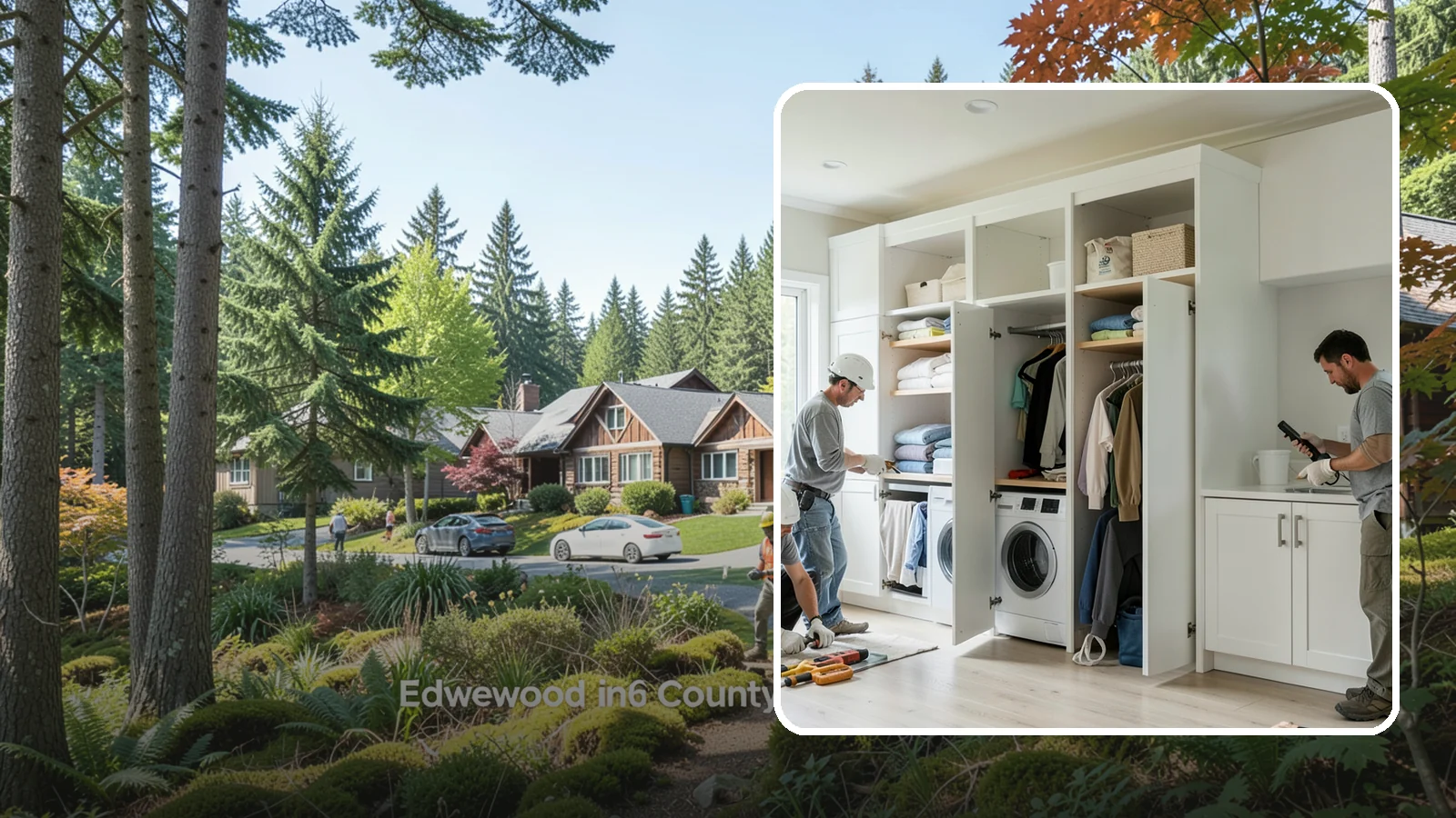 Folding Station Construction in Edgewood, Pierce County, WA - We build custom folding stations that turn laundry chaos into a clean, organized routine.