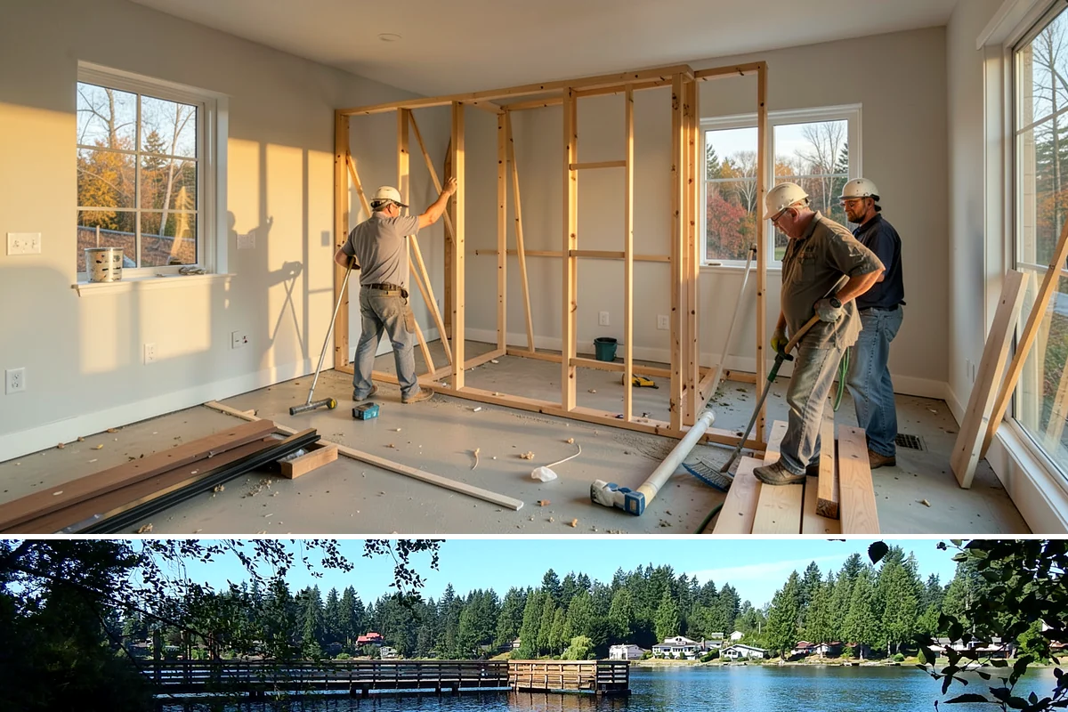 Folding Station Construction in Federal Way, King County, WA - This build fits neatly into an off-season interior project during the rainy PNW winter when outdoor work is on hold.