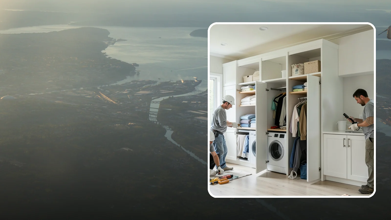 Folding Station Construction in Fife, Pierce County, WA - We build custom folding stations that turn laundry chaos into a clean, organized routine.