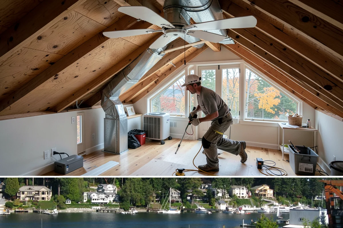 Folding Station Construction in Gig Harbor, Pierce County, WA - This build fits neatly into an off-season interior project during the rainy PNW winter when outdoor work is on hold.