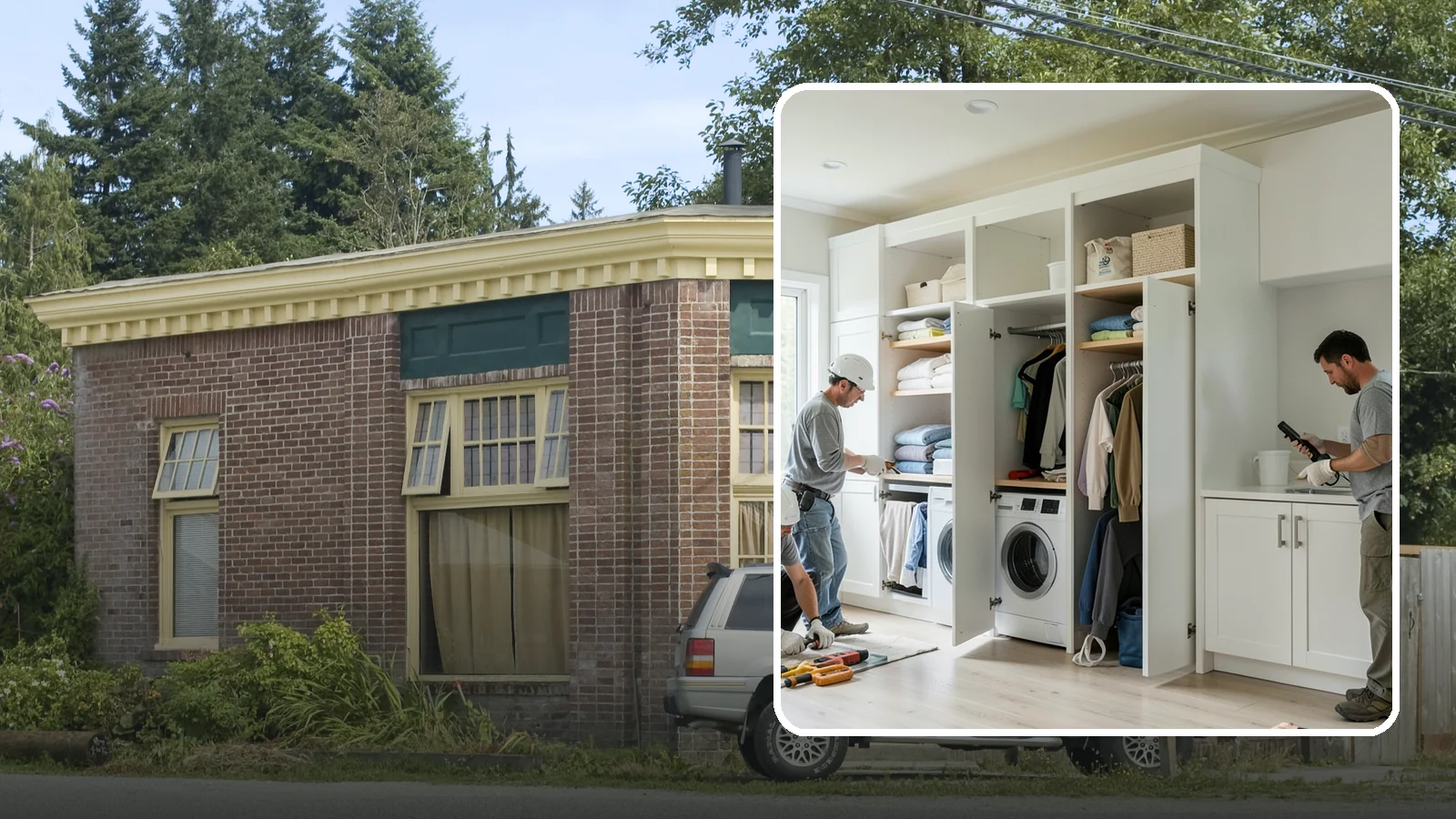 Folding Station Construction in Hamilton, Skagit County, WA - We build custom folding stations that turn laundry chaos into a clean, organized routine.