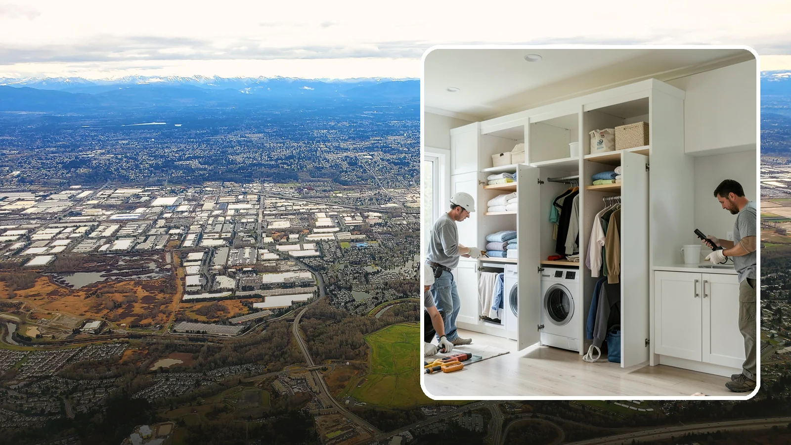 Folding Station Construction in Kent, King County, WA - We build custom folding stations that turn laundry chaos into a clean, organized routine.