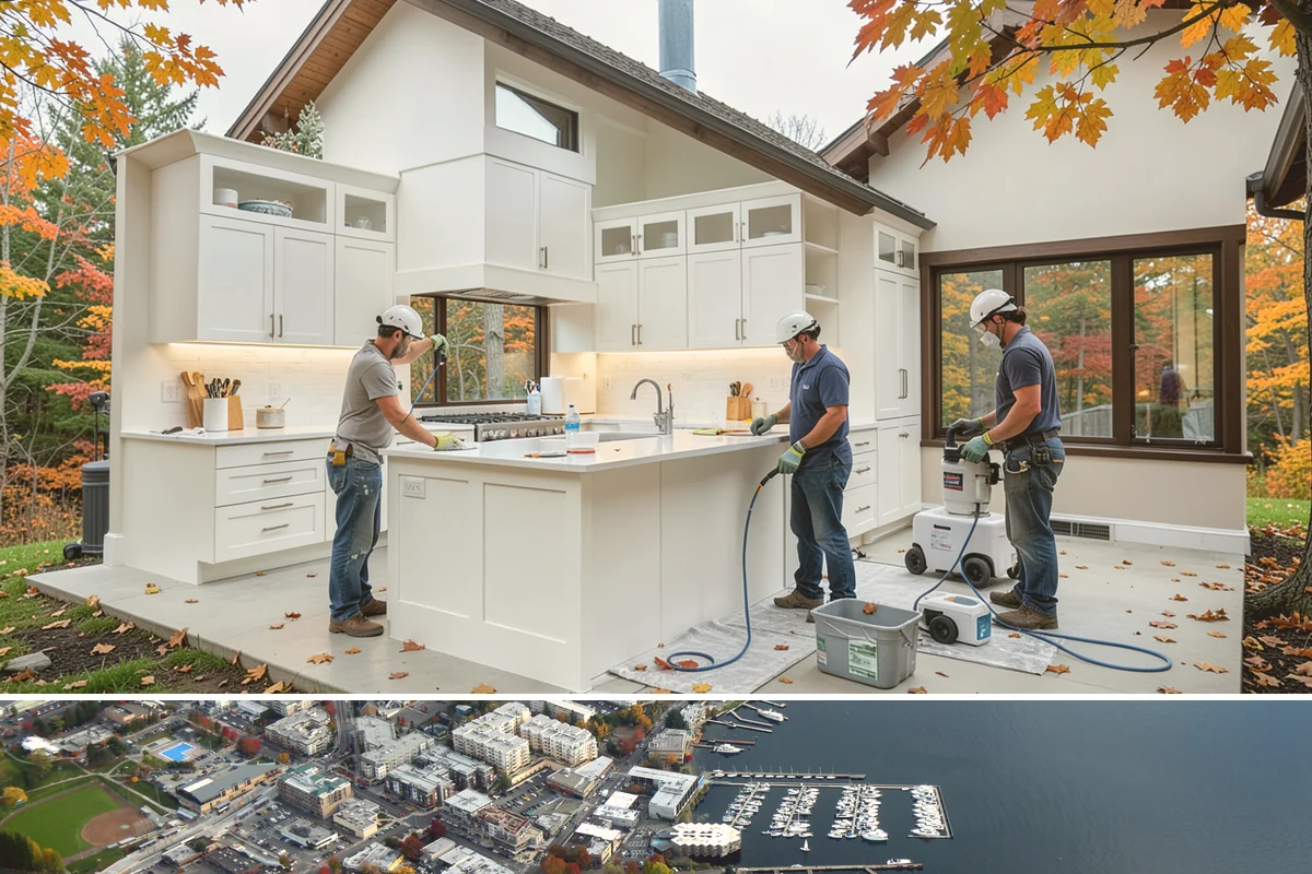 Folding Station Construction in Kirkland, King County, WA - This build fits neatly into an off-season interior project during the rainy PNW winter when outdoor work is on hold.