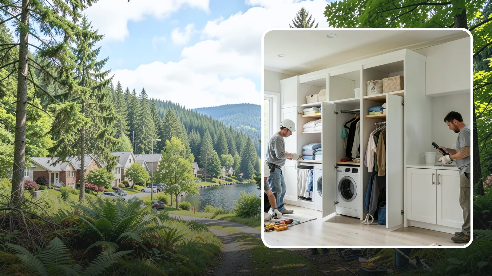 Folding Station Construction in Lake Forest Park, King County, WA - We build custom folding stations that turn laundry chaos into a clean, organized routine.
