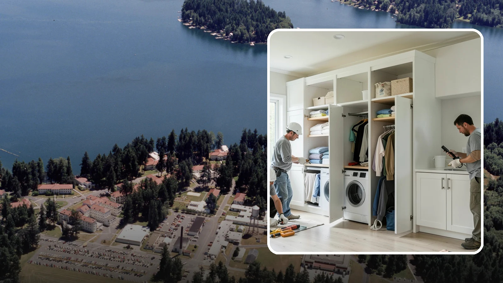Folding Station Construction in Lakewood, Pierce County, WA - We build custom folding stations that turn laundry chaos into a clean, organized routine.