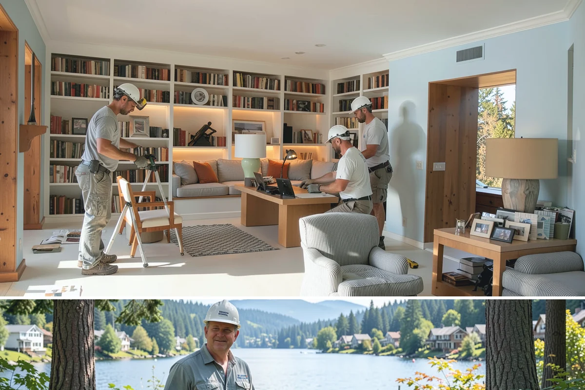 Folding Station Construction in Milton, King County, WA - This build fits neatly into an off-season interior project during the rainy PNW winter when outdoor work is on hold.