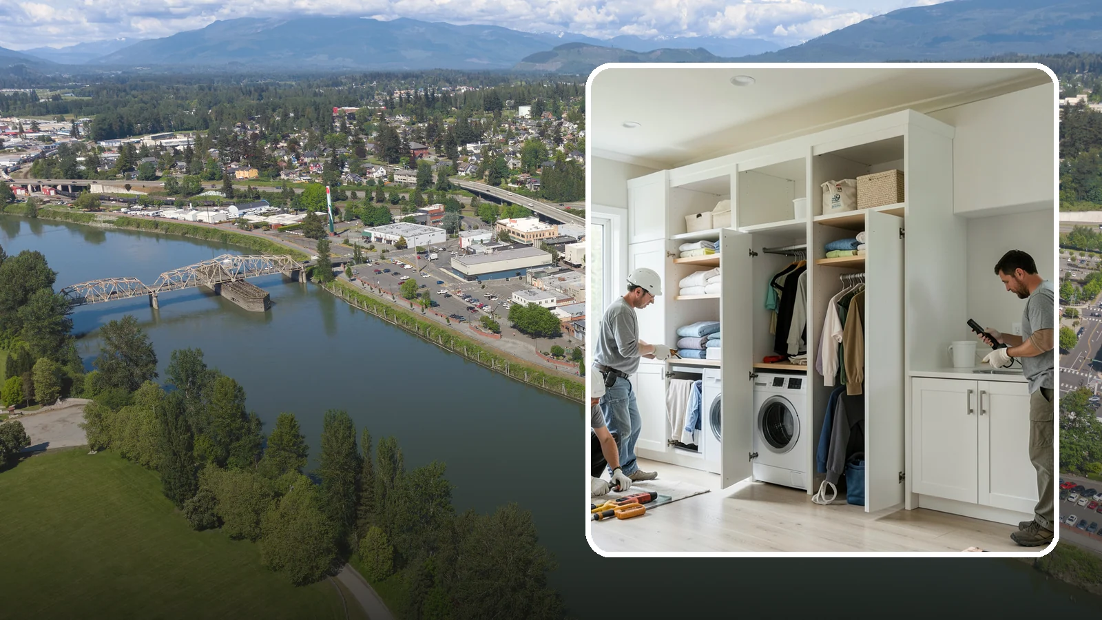 Folding Station Construction in Mount Vernon, Skagit County, WA - We build custom folding stations that turn laundry chaos into a clean, organized routine.