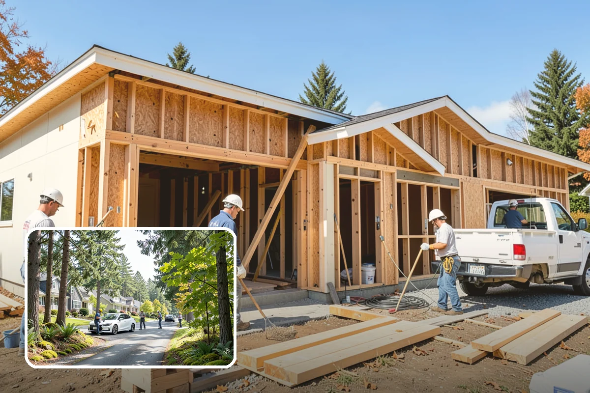 Folding Station Construction in Normandy Park, King County, WA - A generous, sturdy surface that streamlines folding and sorting