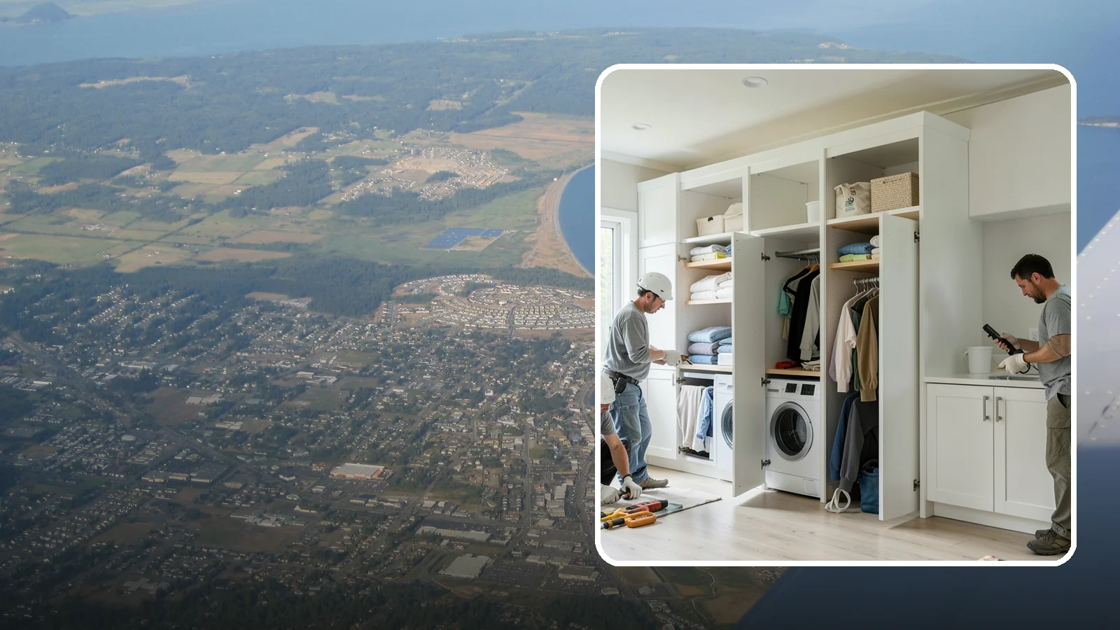 Folding Station Construction in Oak Harbor, Island County, WA - We build custom folding stations that turn laundry chaos into a clean, organized routine.