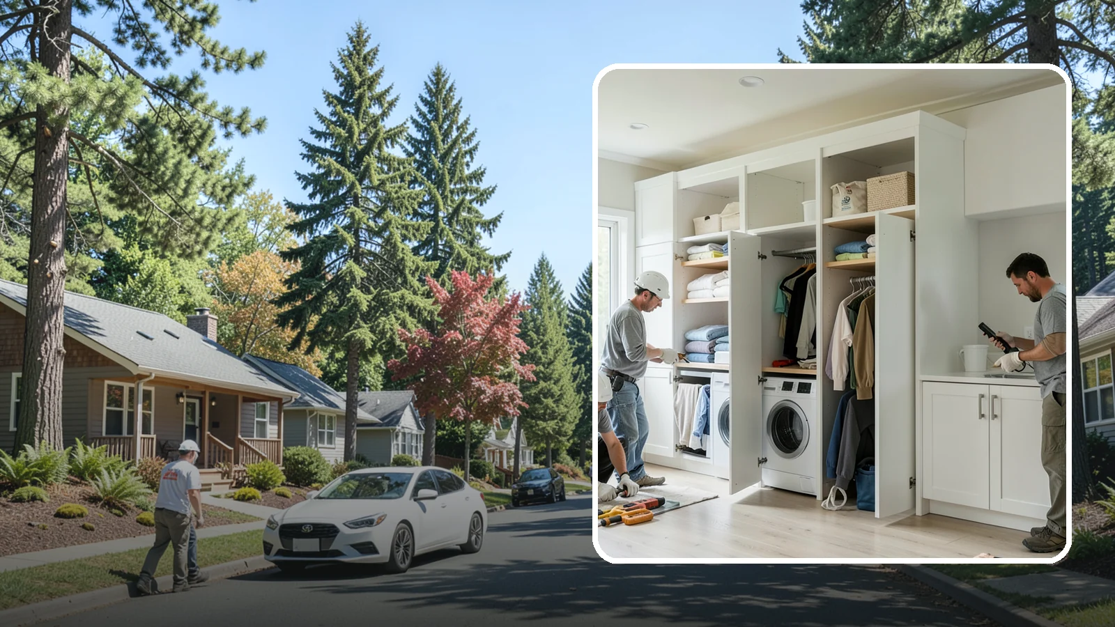 Folding Station Construction in Orting, Pierce County, WA - We build custom folding stations that turn laundry chaos into a clean, organized routine.