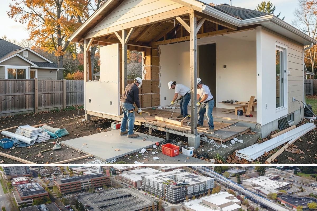 Folding Station Construction in Redmond, King County, WA - This build fits neatly into an off-season interior project during the rainy PNW winter when outdoor work is on hold.