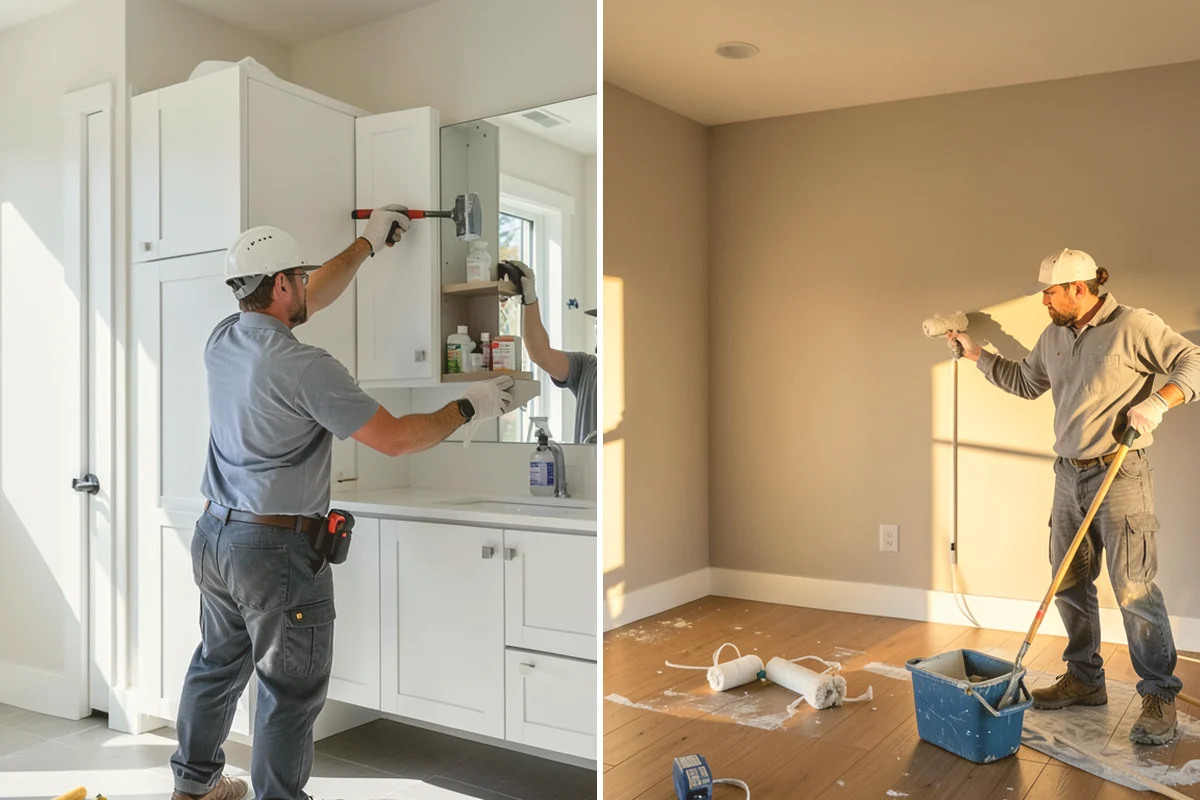Folding Station Construction in Sammamish, King County, WA - Review your laundry workflow and available wall or counter space