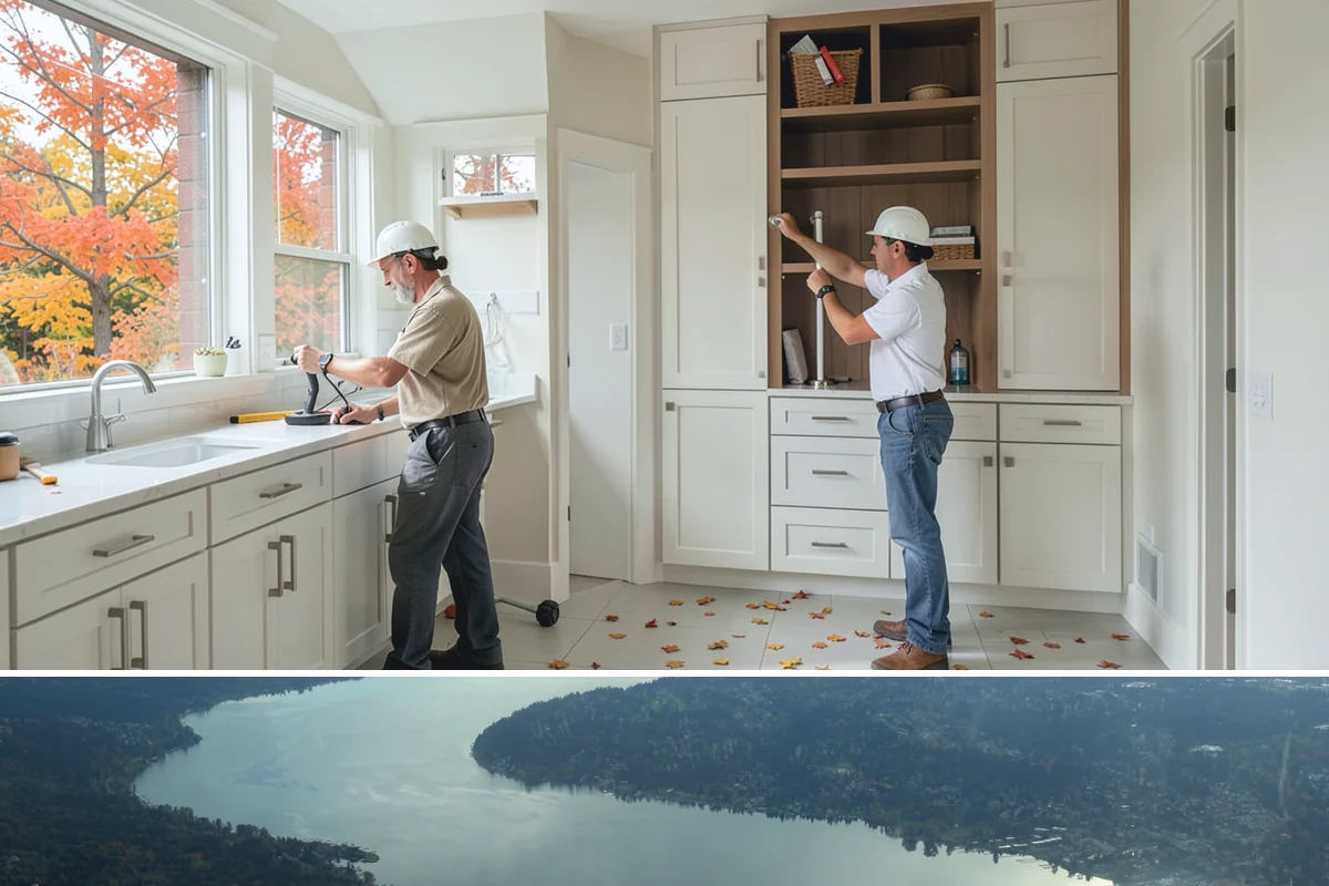 Folding Station Construction in Sammamish, King County, WA - This build fits neatly into an off-season interior project during the rainy PNW winter when outdoor work is on hold.