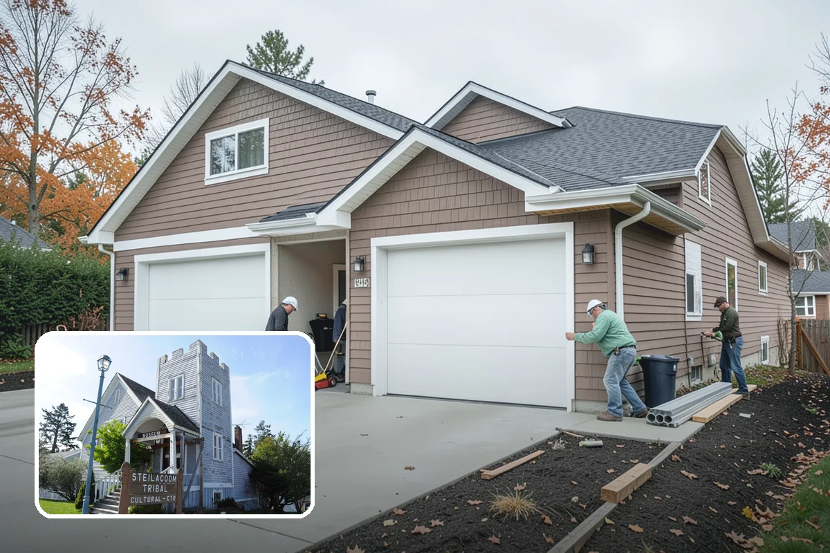 Folding Station Construction in Steilacoom, Pierce County, WA - A generous, sturdy surface that streamlines folding and sorting