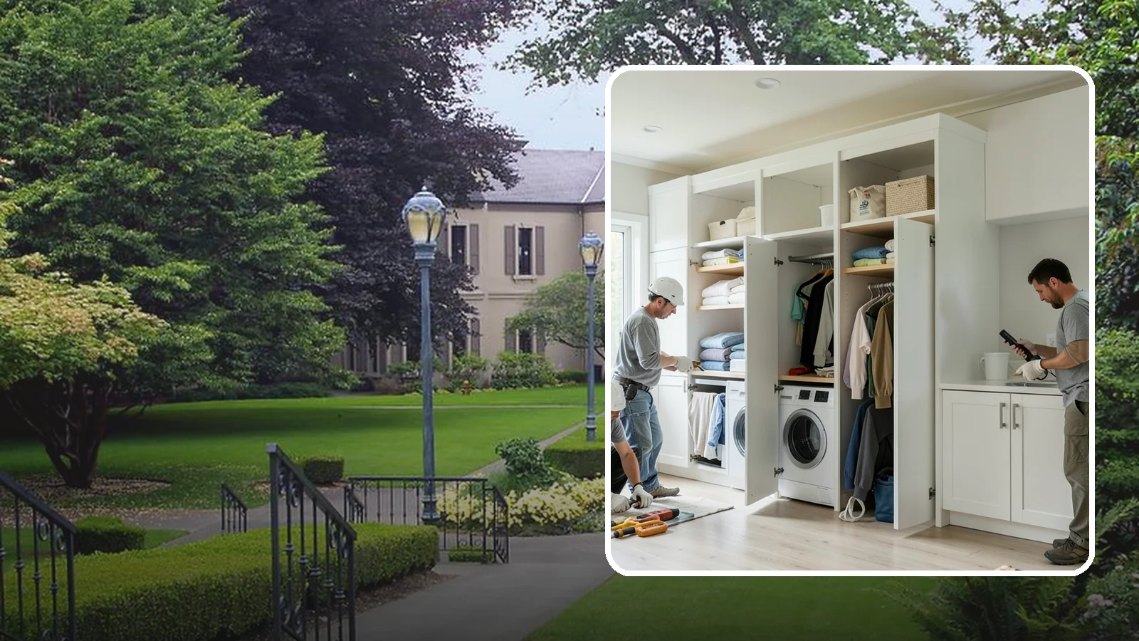 Folding Station Construction in Woodinville, King County, WA - We build custom folding stations that turn laundry chaos into a clean, organized routine.