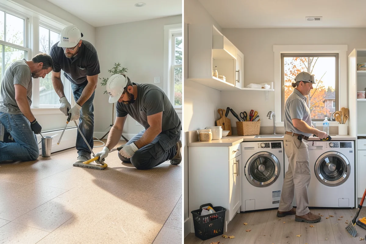 Folding Station Construction in Woodinville, King County, WA - Review your laundry workflow and available wall or counter space