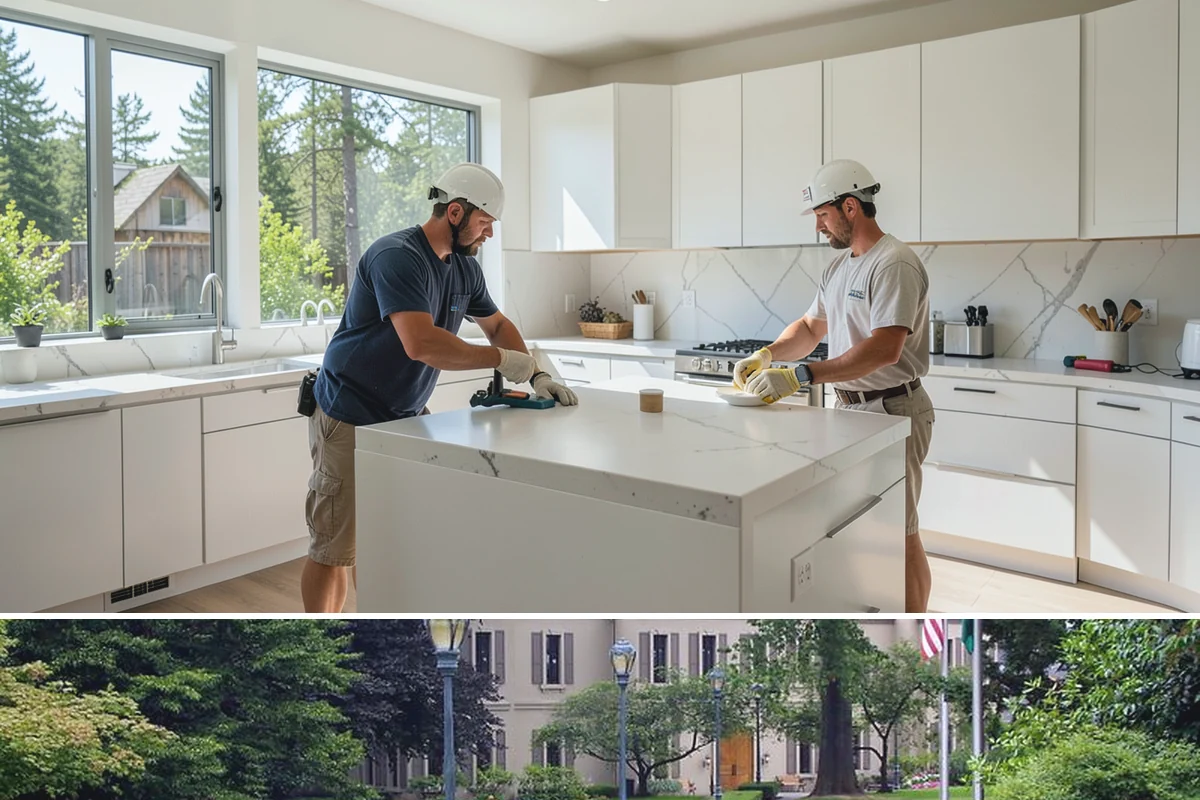 Folding Station Construction in Woodinville, King County, WA - This build fits neatly into an off-season interior project during the rainy PNW winter when outdoor work is on hold.