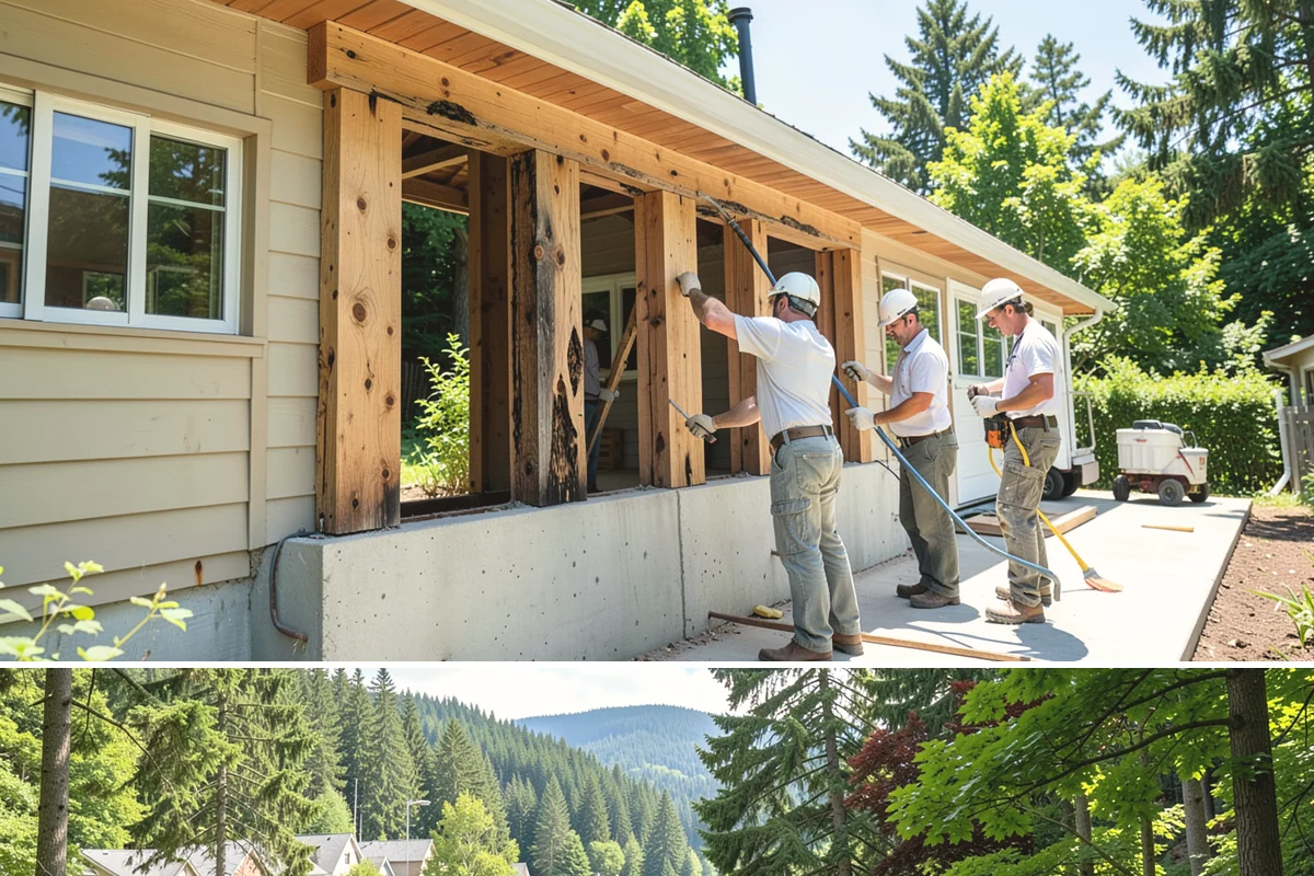 Footing Installation in Lake Forest Park, King County, WA - Footing work continues through most of the year, with pours timed around dry stretches so the concrete sets undisturbed.