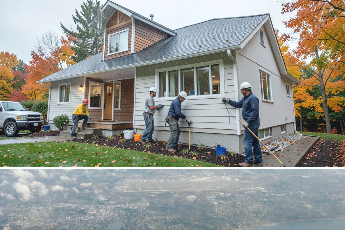 Foundation Construction in Burien, King County, WA - We schedule pours around drier weather when possible and protect fresh concrete from heavy Puget Sound rain so it cures properly.