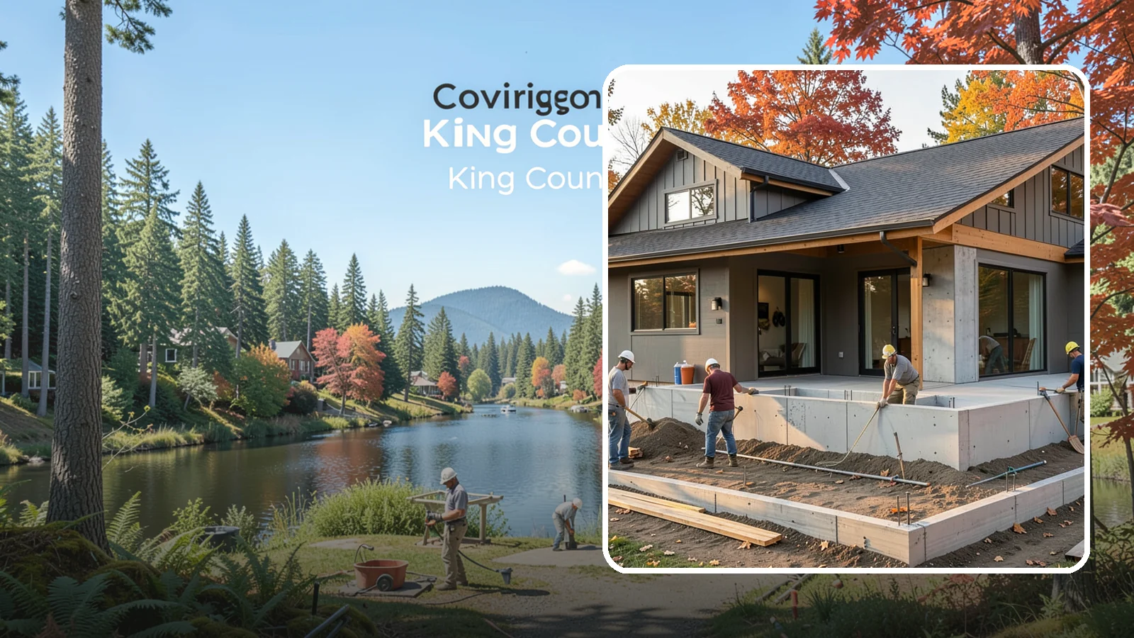 Foundation Construction in Covington, King County, WA - We build engineered concrete foundations that anchor your Western Washington home against moisture, settlement, and seismic...