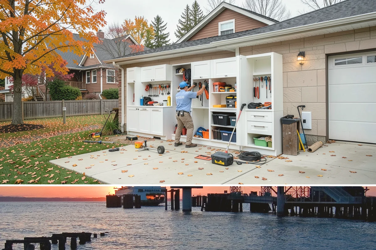 Foundation Construction in Edmonds, Snohomish County, WA - We schedule pours around drier weather when possible and protect fresh concrete from heavy Puget Sound rain so it cures properly.