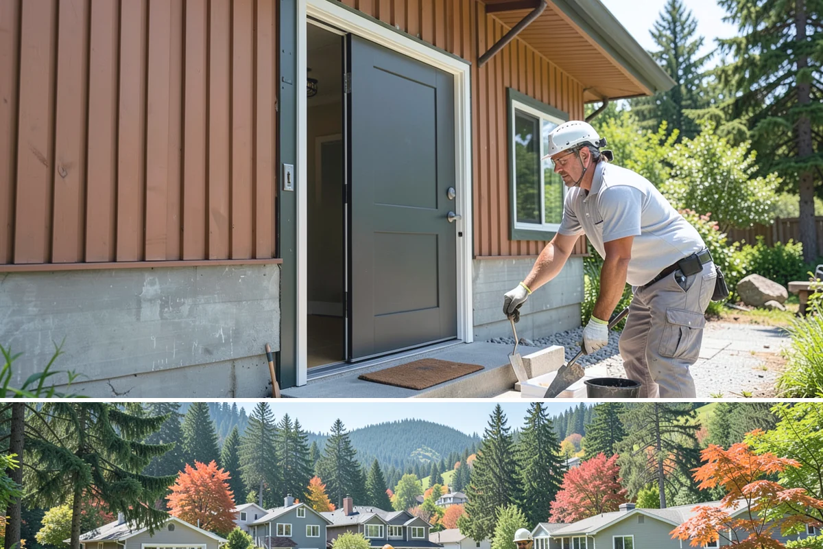 Foundation Construction in Fircrest, Pierce County, WA - We schedule pours around drier weather when possible and protect fresh concrete from heavy Puget Sound rain so it cures properly.
