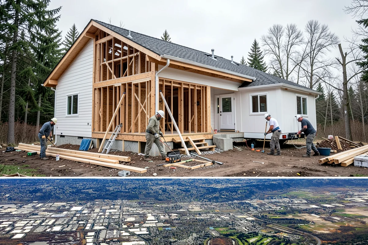 Foundation Construction in Kent, King County, WA - We schedule pours around drier weather when possible and protect fresh concrete from heavy Puget Sound rain so it cures properly.