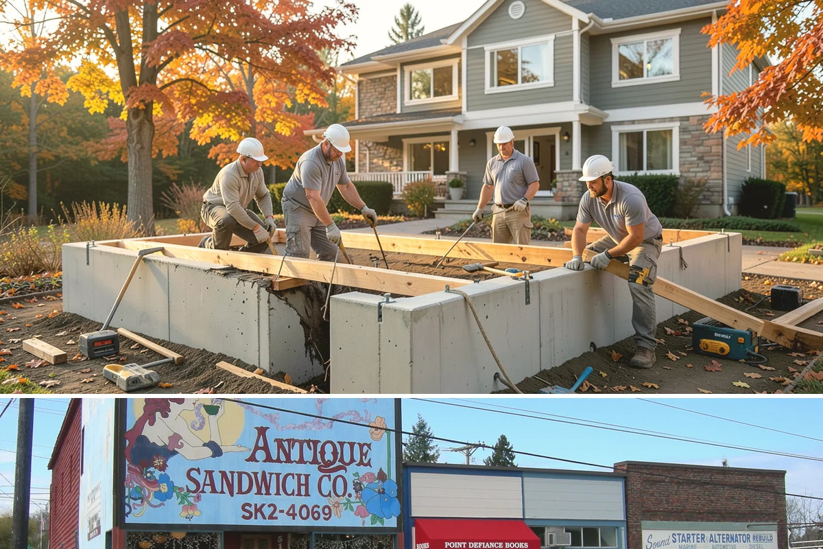 Foundation Construction in Ruston, Pierce County, WA - We schedule pours around drier weather when possible and protect fresh concrete from heavy Puget Sound rain so it cures properly.